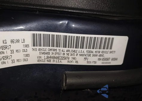 2008 Jeep Grand Cherokee Laredo from USA, damaged, VIN 1J8HR48N08C225070